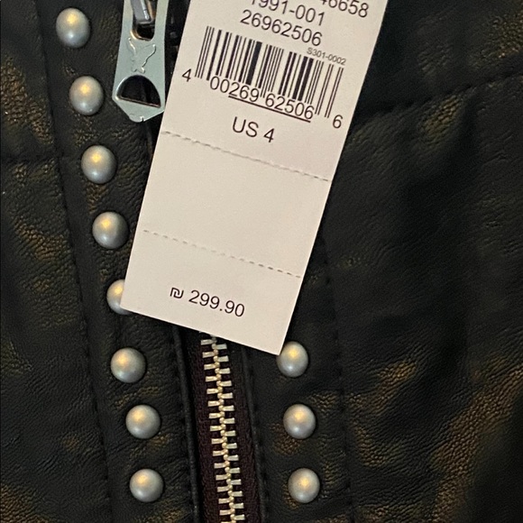 Roses NWT 299$ American eagle leather skirt embroidered - Picture 7 of 7